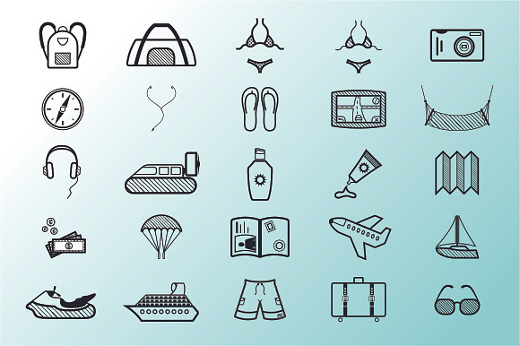 Travel Icon Set in Graphics - product preview 3