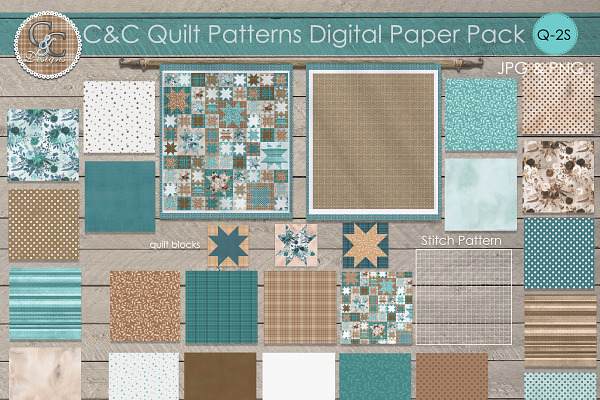 22 Quilt Patterns Paper Pack Q-2S