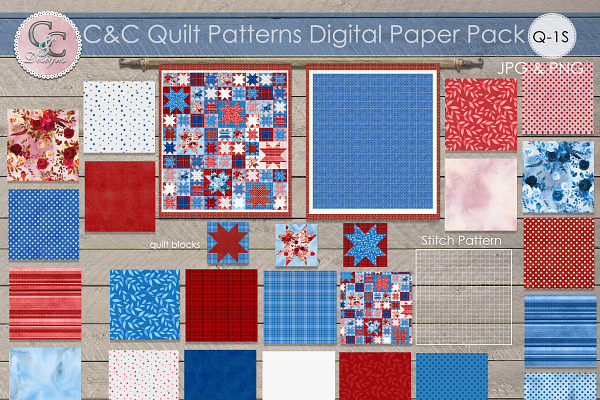 22Quilt Patterns Paper Pack Q-S1