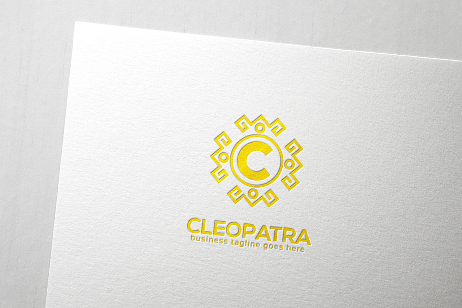 Cleopatra Letter C Crest Logo
