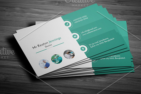 Doctor Business Card in Business Card Templates - product preview 3