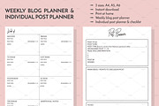 Weekly Blogger Planner Kit