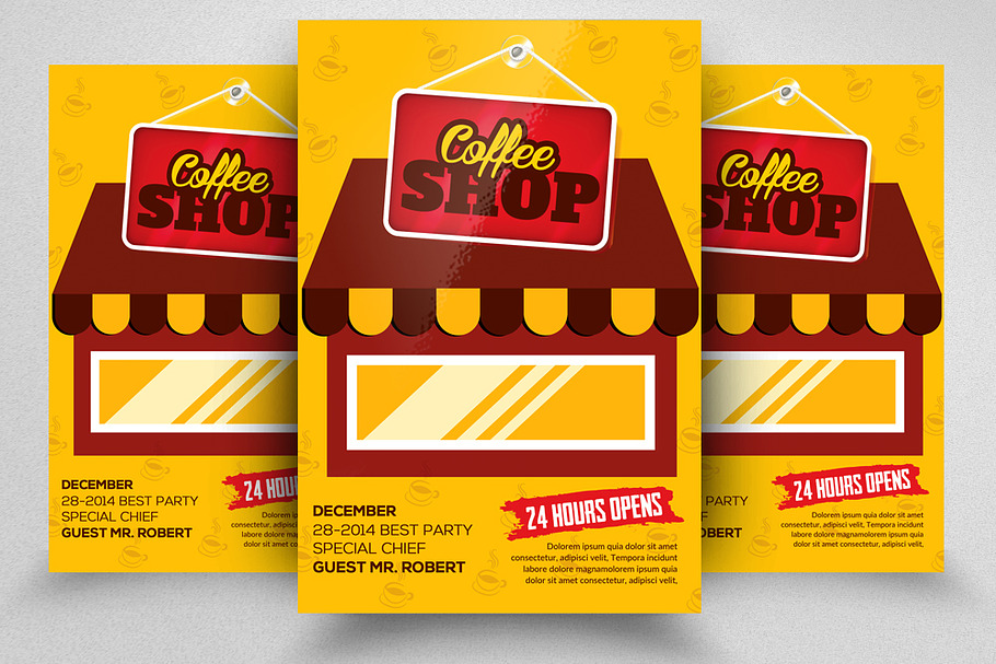 Coffee Shop Flyer Templates in Flyer Templates - product preview 8