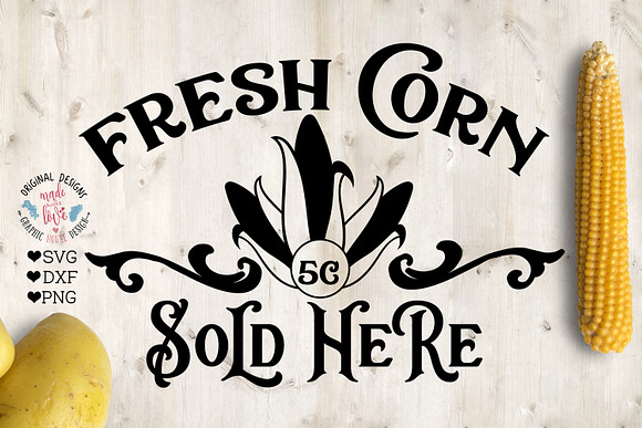 Fresh Corn Sold Here in Illustrations - product preview 1