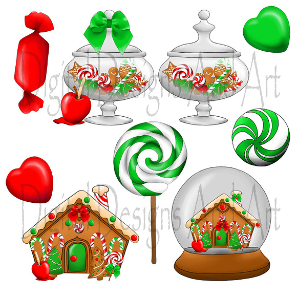 Christmas sweets clipart in Illustrations - product preview 3