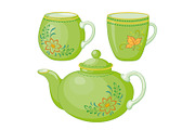 Teapot and Cups
