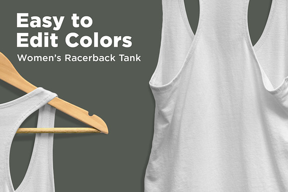 Women's Racerback Tank Mockup in Product Mockups - product preview 4