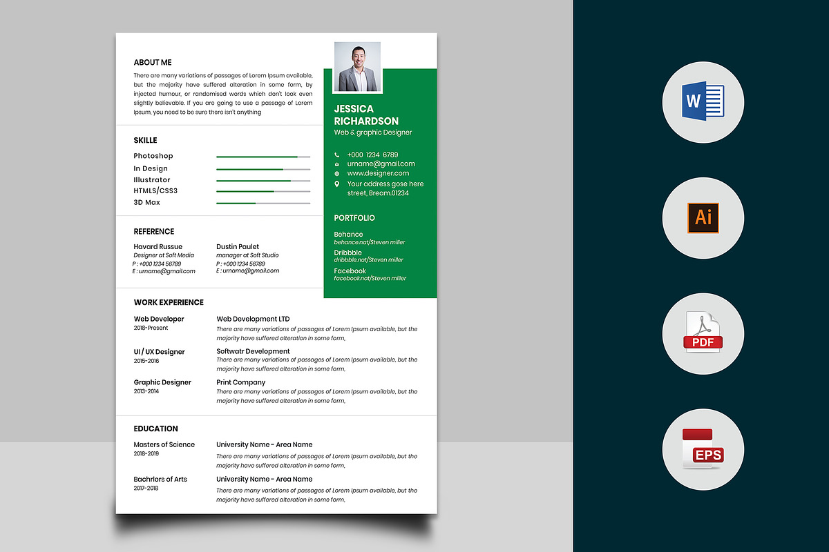 Resume And Cover Letter  in Letter Templates - product preview 8