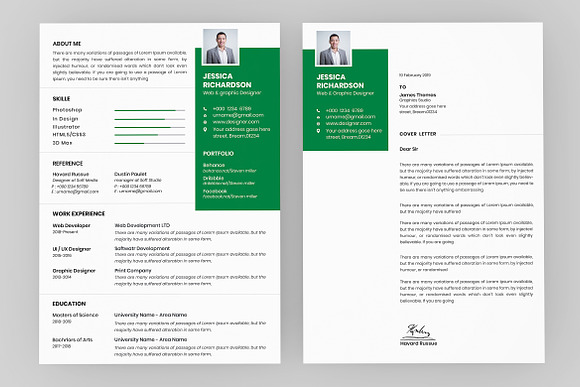Resume And Cover Letter  in Letter Templates - product preview 4
