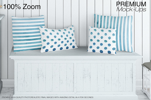 Coastal Style Entrance with Pillows in Product Mockups - product preview 13