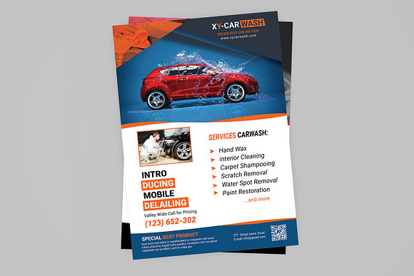 Car Wash Flyer Templates in Flyer Templates - product preview 4