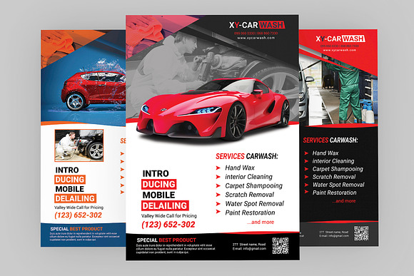 Car Wash Flyer Templates in Flyer Templates - product preview 5