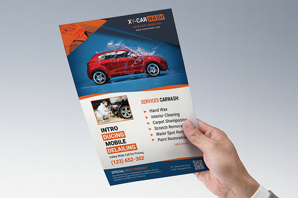 Car Wash Flyer Templates in Flyer Templates - product preview 7