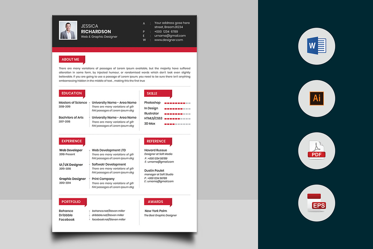 CV And Cover Letter in Letter Templates - product preview 8