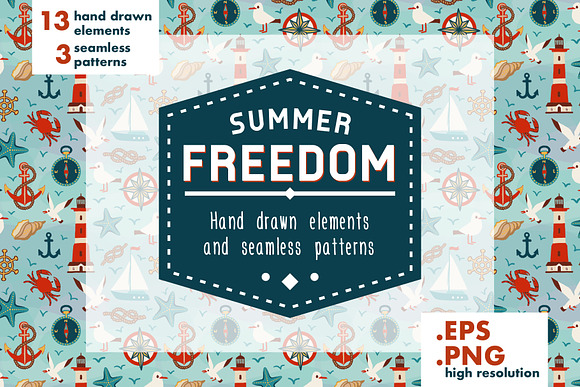 Summer Freedom patterns and elements in Patterns - product preview 1