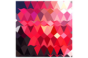 Alizarin Crimson Abstract Low Polygo