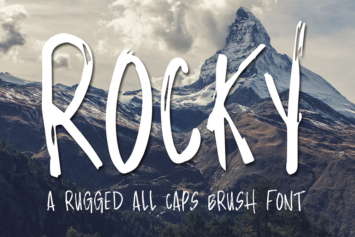 Rocky Brush Font in Display Fonts - product preview 8