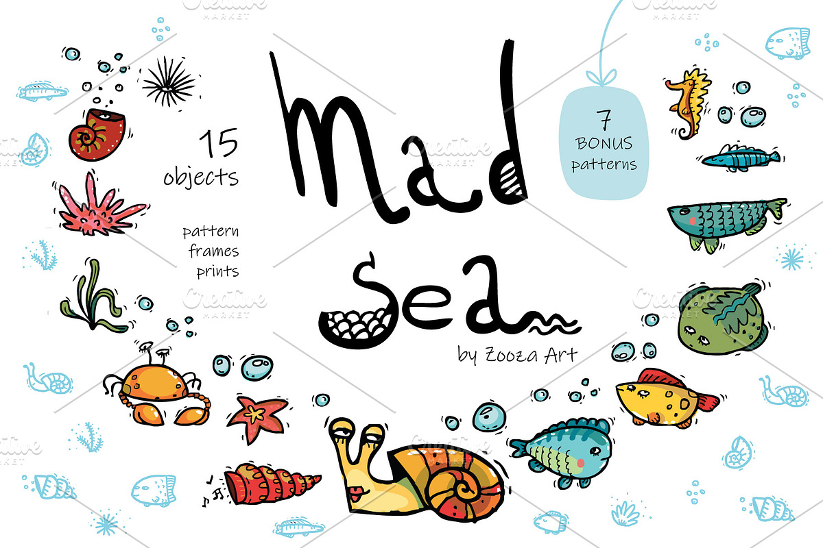 Mad Sea collection - 15 elements in Illustrations - product preview 8