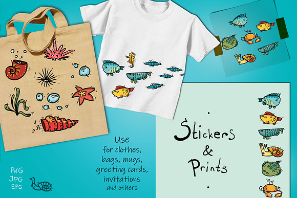 Mad Sea collection - 15 elements in Illustrations - product preview 4