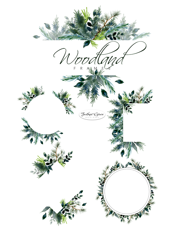 Watercolor Leaves & Greenery in Illustrations - product preview 5