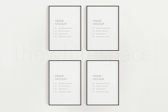 Minimalist Black Frame Mockup Bundle in Print Mockups - product preview 6