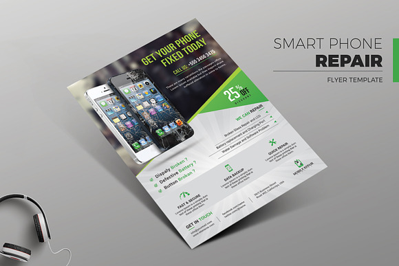Smartphone Repair Flyer in Flyer Templates - product preview 2