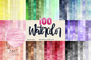 100 Watercolor Ombre digital papers