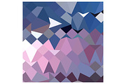 Celestial Blue Abstract Low Polygon