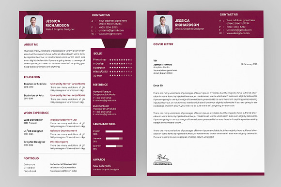 Resume And Cover Letter in Letter Templates - product preview 4