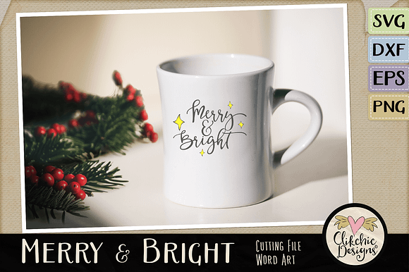Merry & Bright Vector SVG Clipart in Illustrations - product preview 1