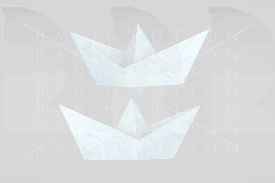 White paper boat. 3d illustration in Illustrations - product preview 8