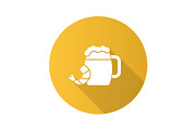 Beer mug with shrimp icon