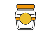 Glass jar with blank label icon