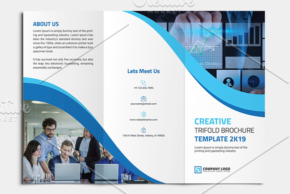 Corporate Trifold Brochure in Brochure Templates - product preview 9