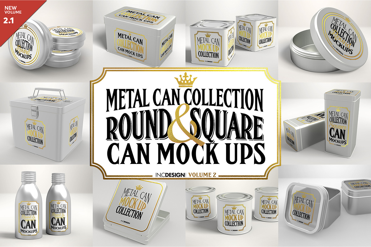 Vol2. Metal Can Mockup Collection in Branding Mockups - product preview 8