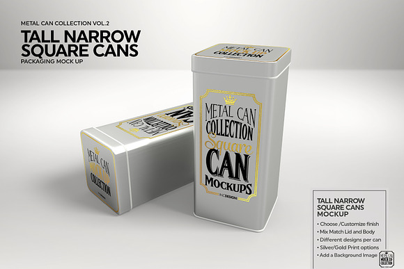 Vol2. Metal Can Mockup Collection in Branding Mockups - product preview 7