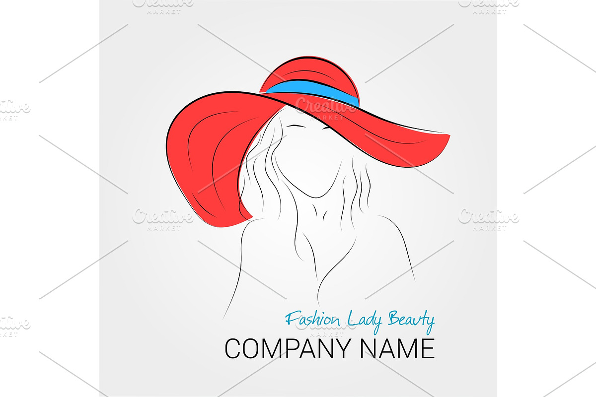Modern woman in summer hat in Illustrations - product preview 8