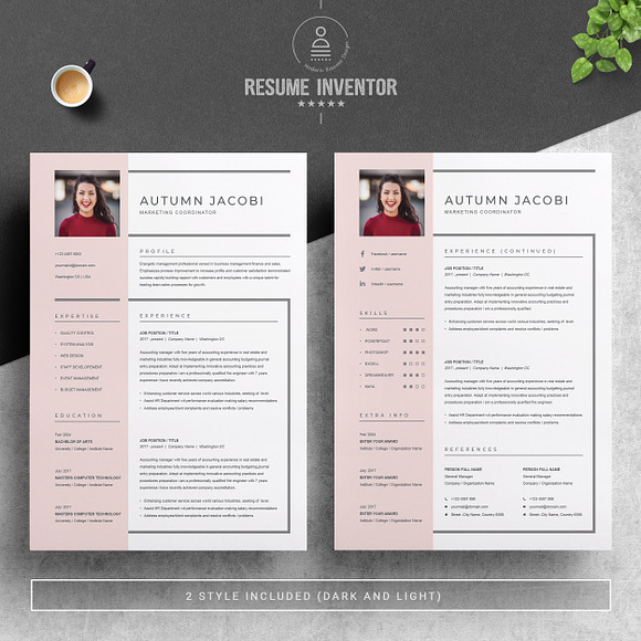 Resume / CV Template 3 Page in Resume Templates - product preview 2