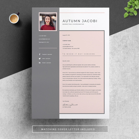 Resume / CV Template 3 Page in Resume Templates - product preview 3