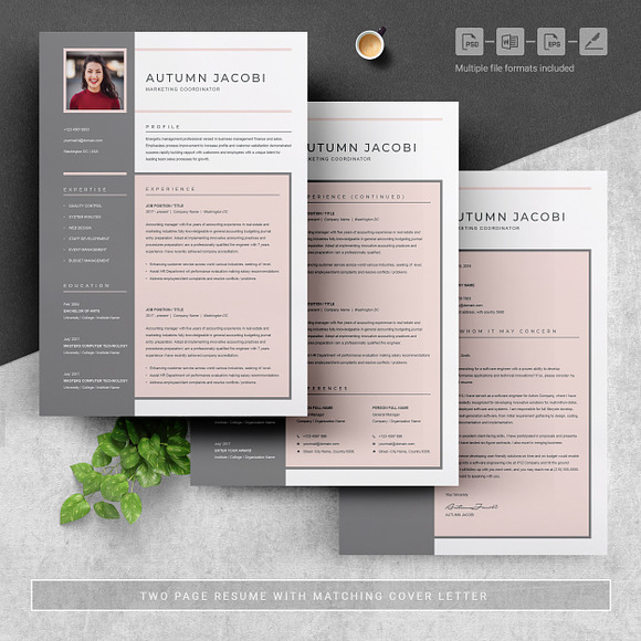 Resume / CV Template 3 Page in Resume Templates - product preview 4