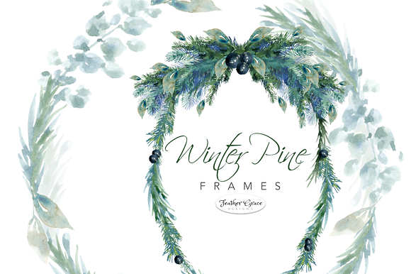 Pine Branches & Wreaths in Illustrations - product preview 10