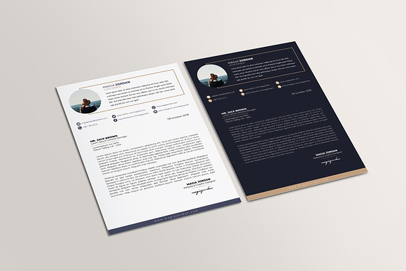 Resume / CV + Cover Letter Template in Letter Templates - product preview 5