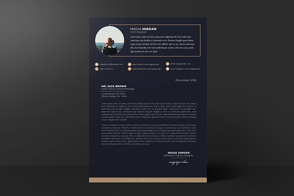 Resume / CV + Cover Letter Template in Letter Templates - product preview 8