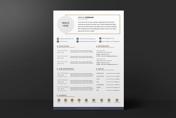 Resume / CV + Cover Letter Template in Letter Templates - product preview 10