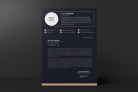 Resume / CV + Cover Letter Template in Letter Templates - product preview 14