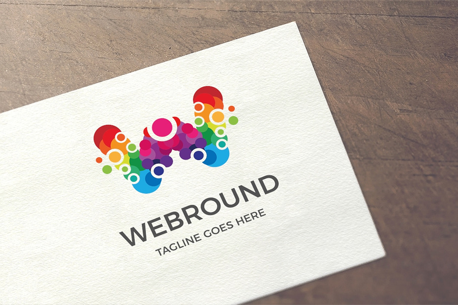 Letter W - Web Round Logo in Logo Templates - product preview 8