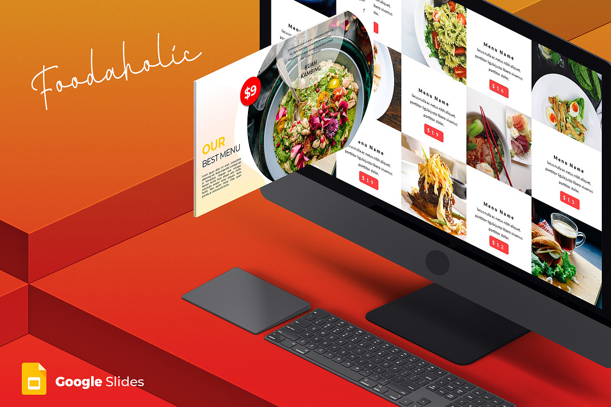 Foodaholic - Google Slides Template in Google Slides Templates - product preview 8