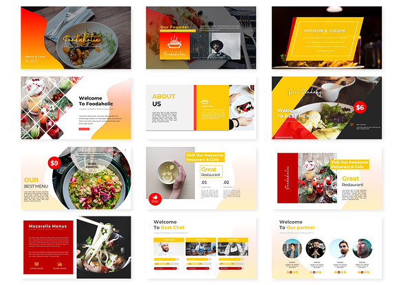 Foodaholic - Google Slides Template in Google Slides Templates - product preview 1