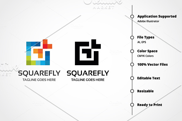 Squarefly Logo in Logo Templates - product preview 4