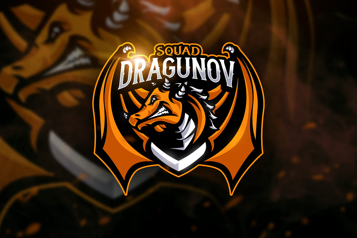 Dragunov Squad-Macot & Esport Logo in Logo Templates - product preview 8